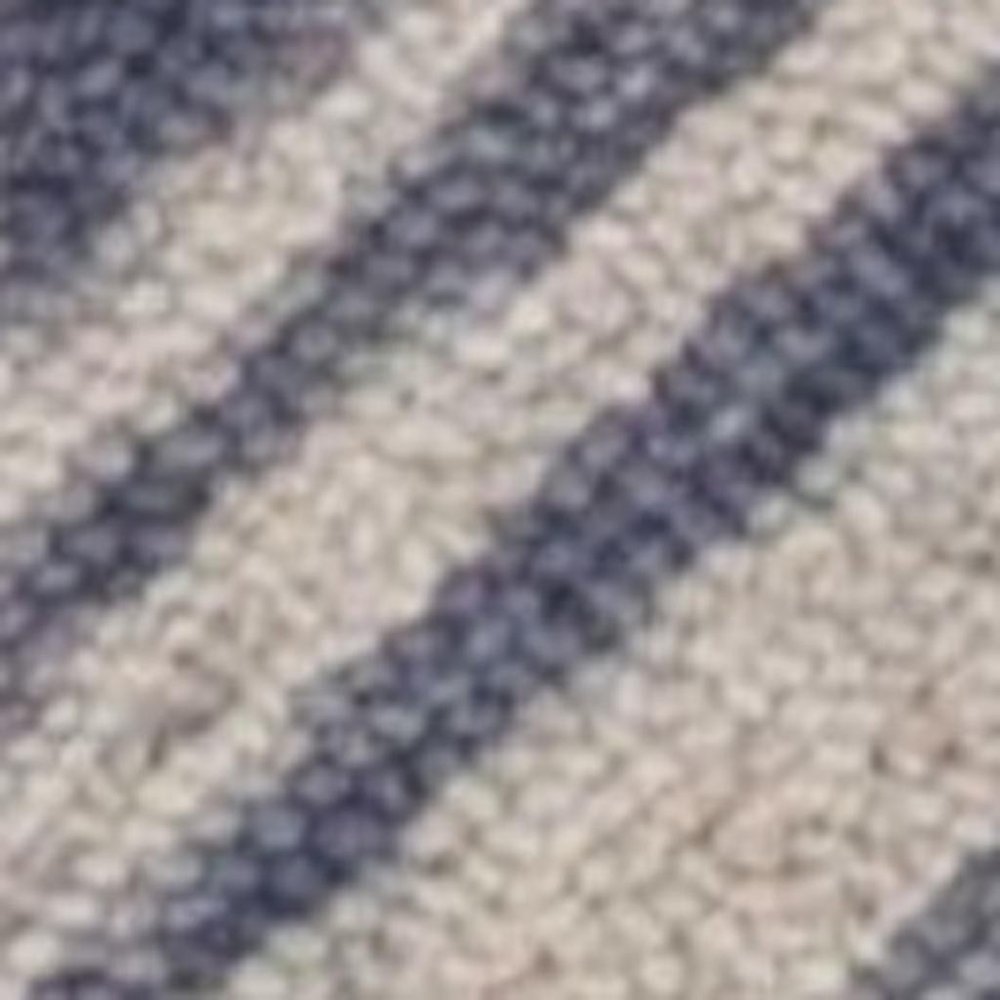 2' X 4' Blue And Beige Wool Chevron Hand Tufted Area Rug
