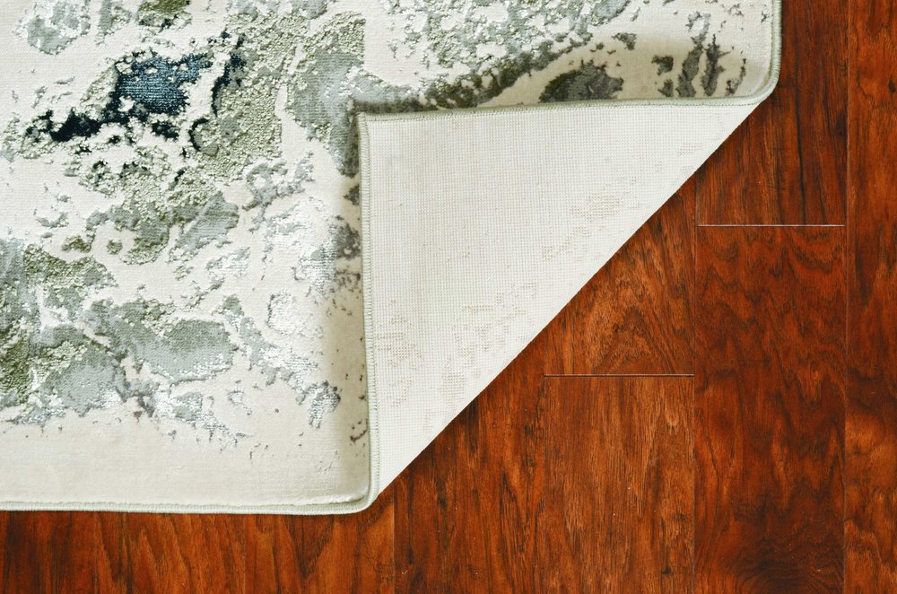 8' X 11' Silver And Black Abstract Area Rug