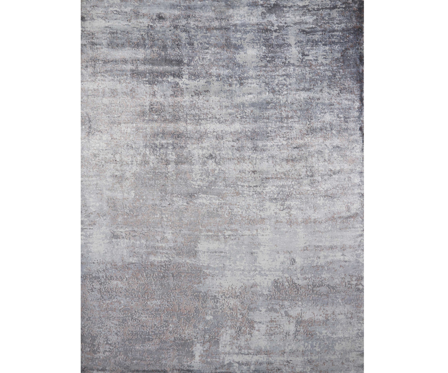 5' X 7' Slate Gray And Dark Gray Abstract Hand Loomed Area Rug