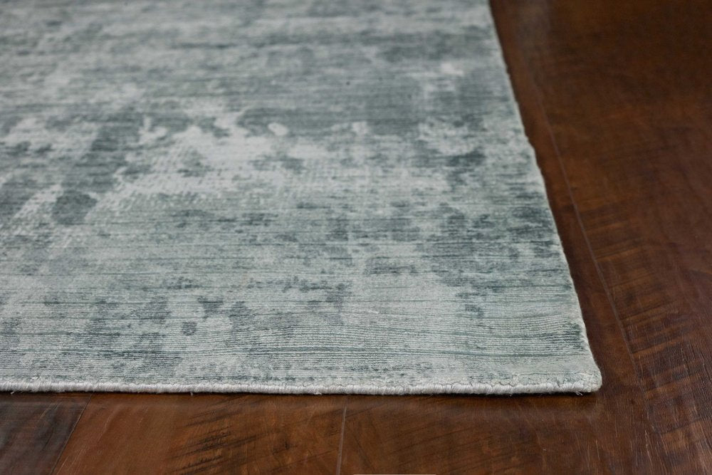 9' X 13' Dark Gray And Light Gray Abstract Hand Loomed Area Rug