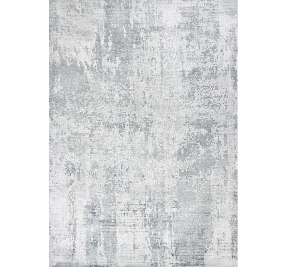 9' X 13' Dark Gray And Light Gray Abstract Hand Loomed Area Rug