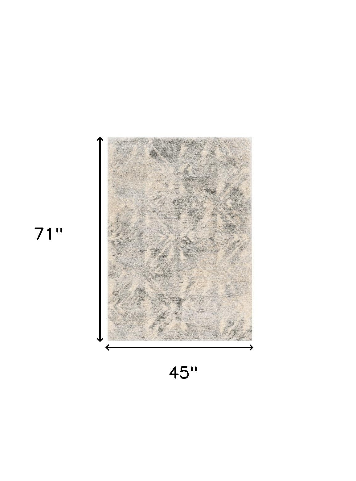 7' X 9'  Polypropylene Ivory Or Grey Area Rug