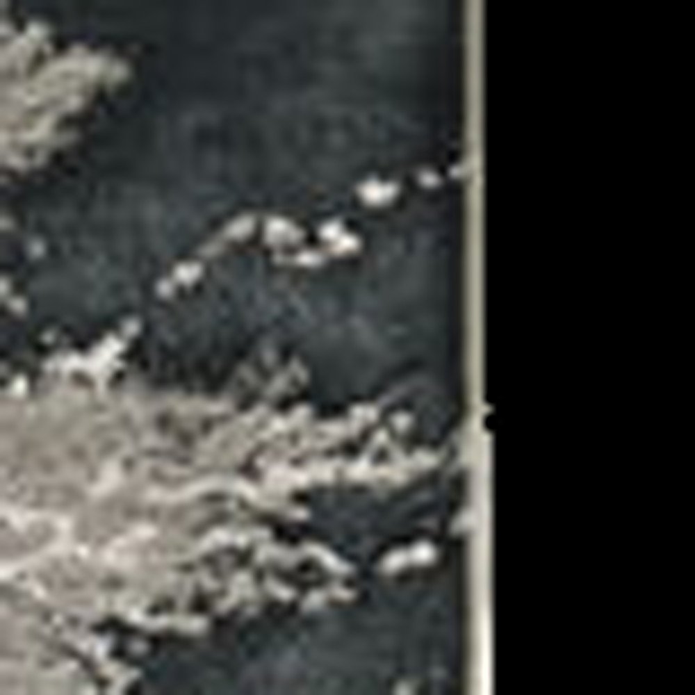 8' X 11' Silver And Black Abstract Area Rug