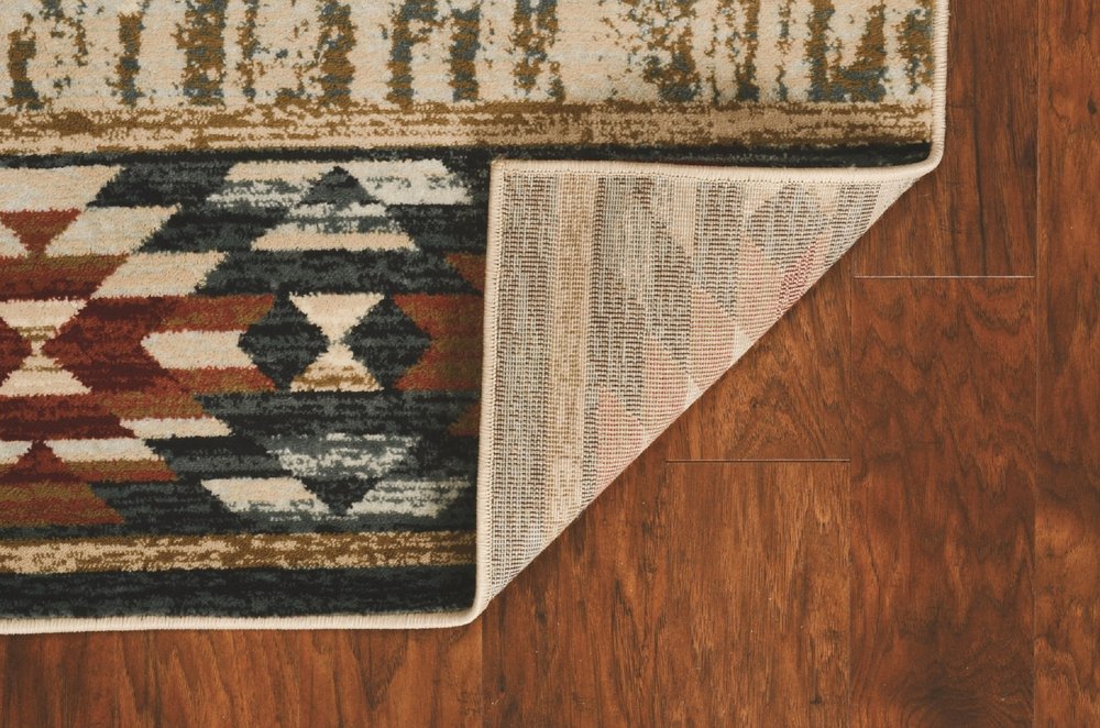 3' X 5' Beige Gray And Rust Southwestern Area Rug