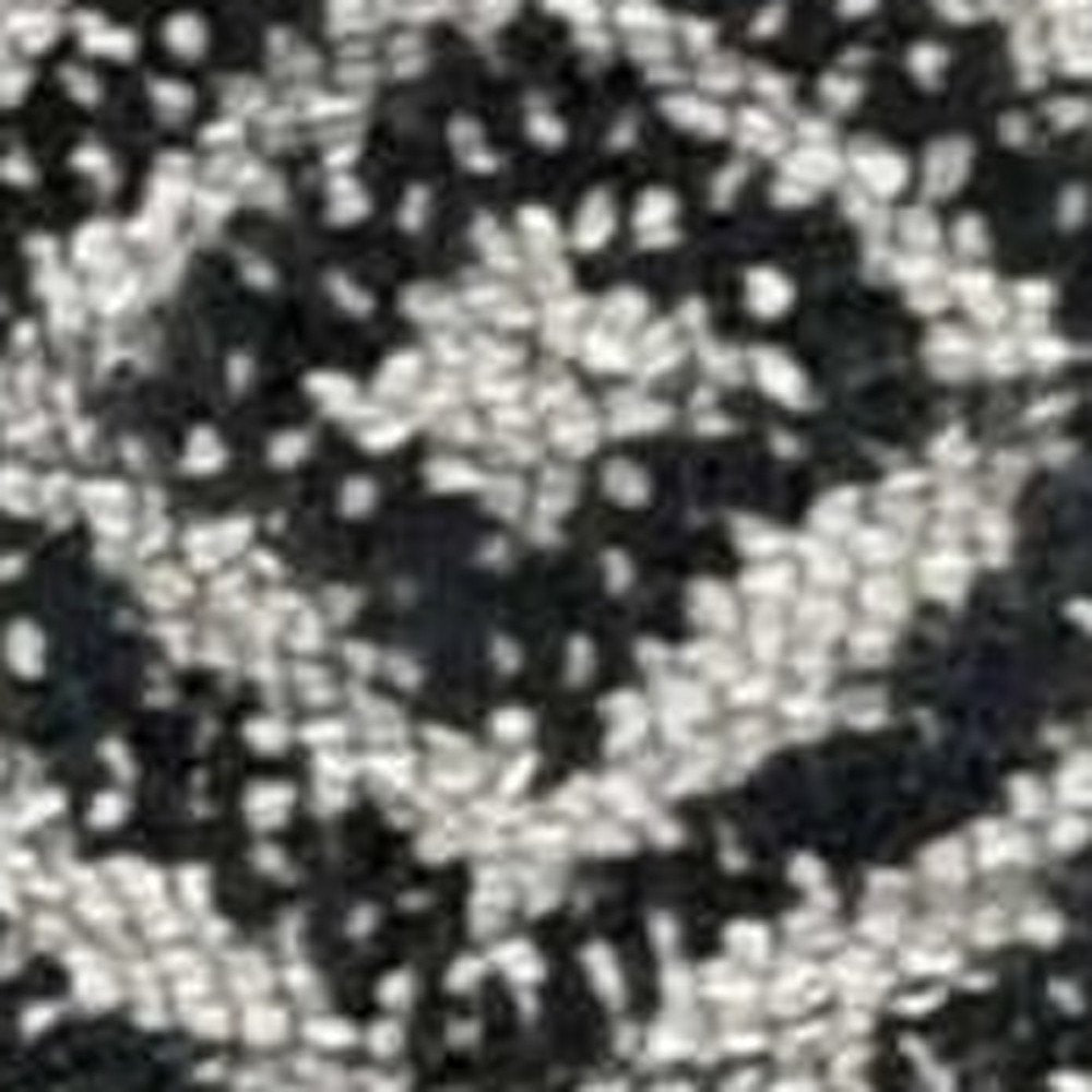 7' X 10' Gray and Black Wool Geometric Hand Tufted Area Rug