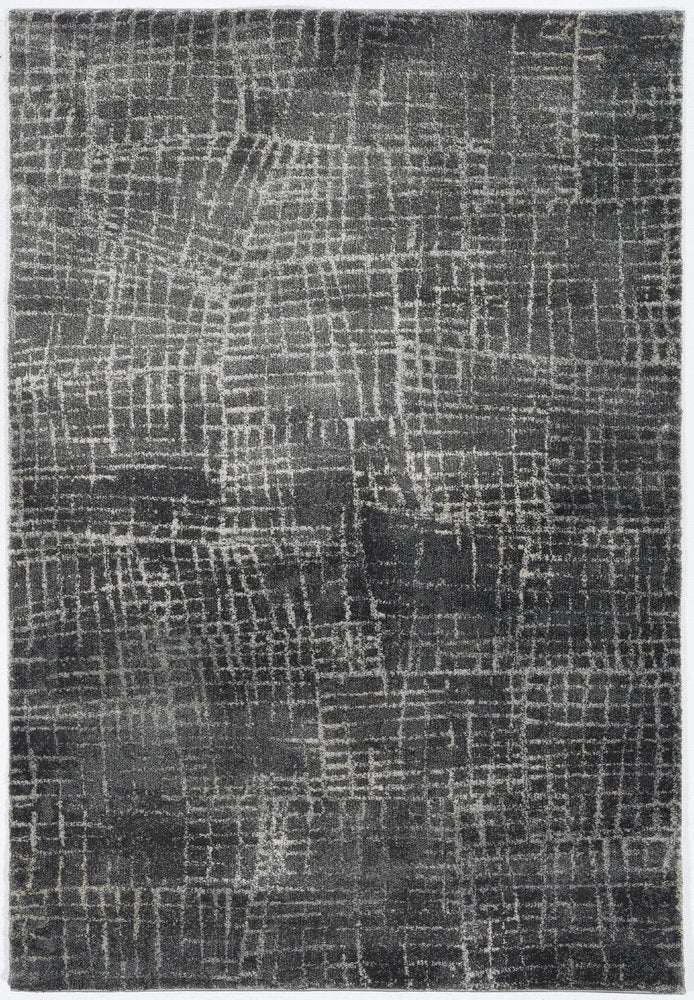 3' X 5' Gray And Dark Gray Abstract Area Rug