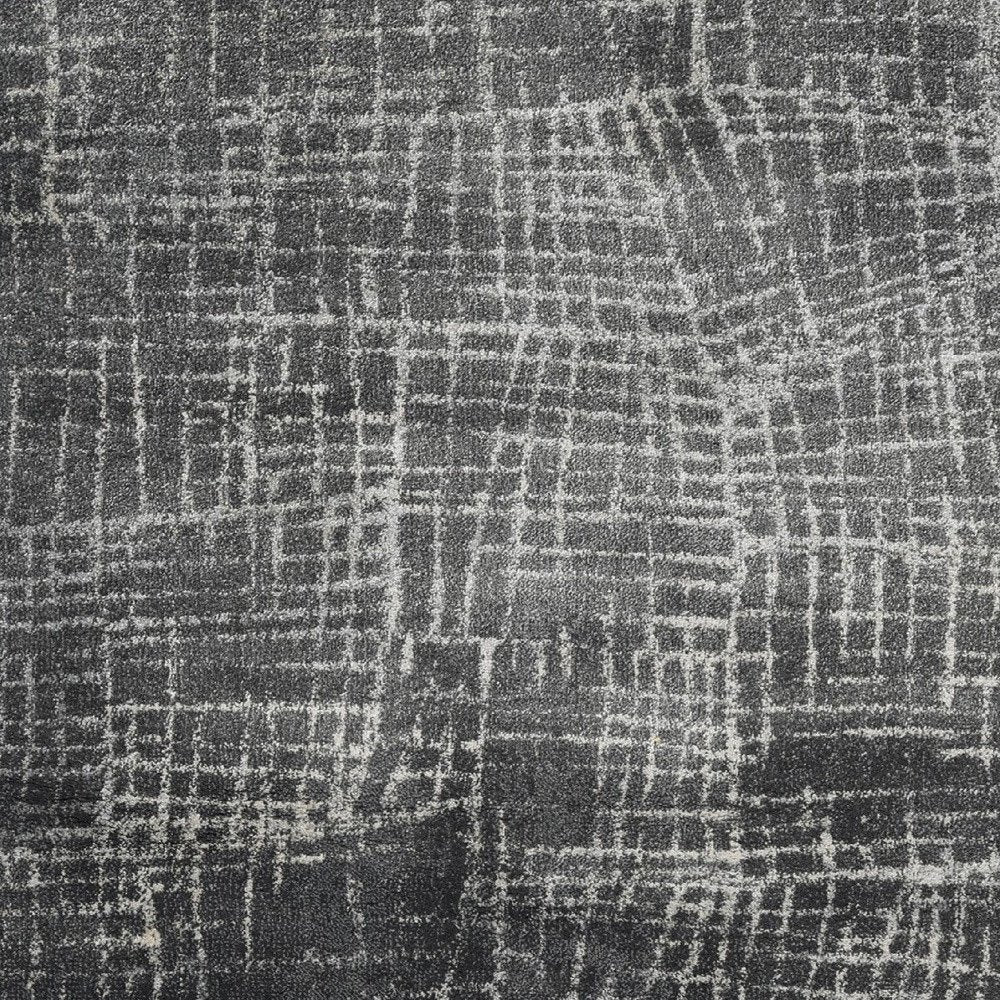 3' X 5' Gray And Dark Gray Abstract Area Rug