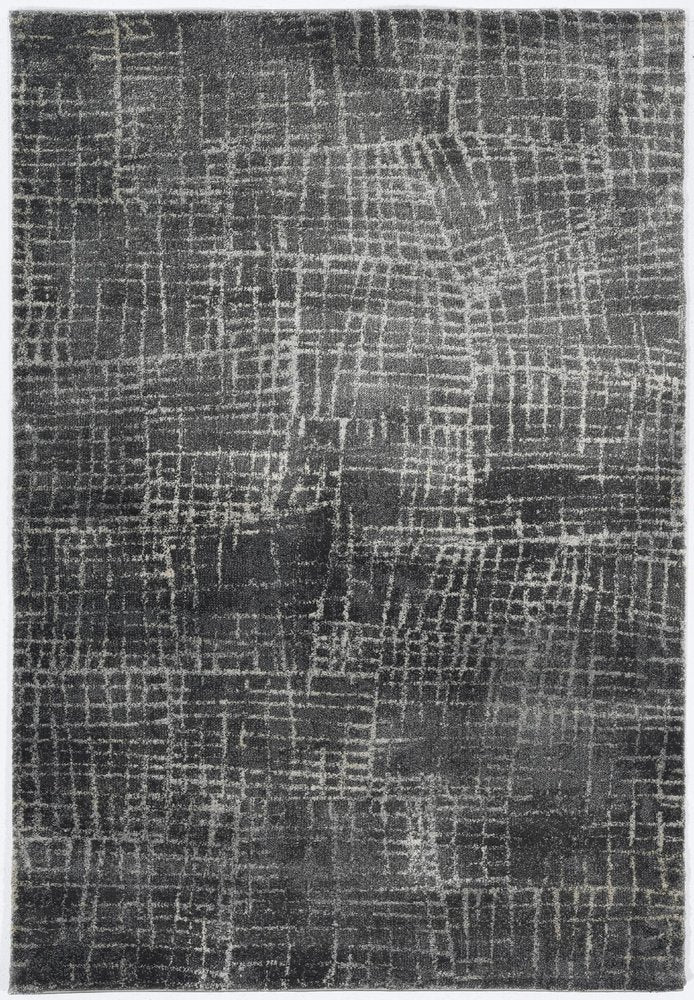 3' X 5' Gray And Dark Gray Abstract Area Rug