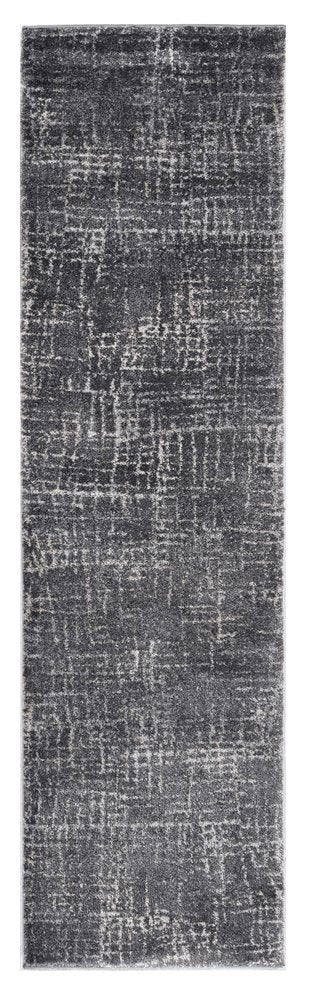 3' X 5' Gray And Dark Gray Abstract Area Rug
