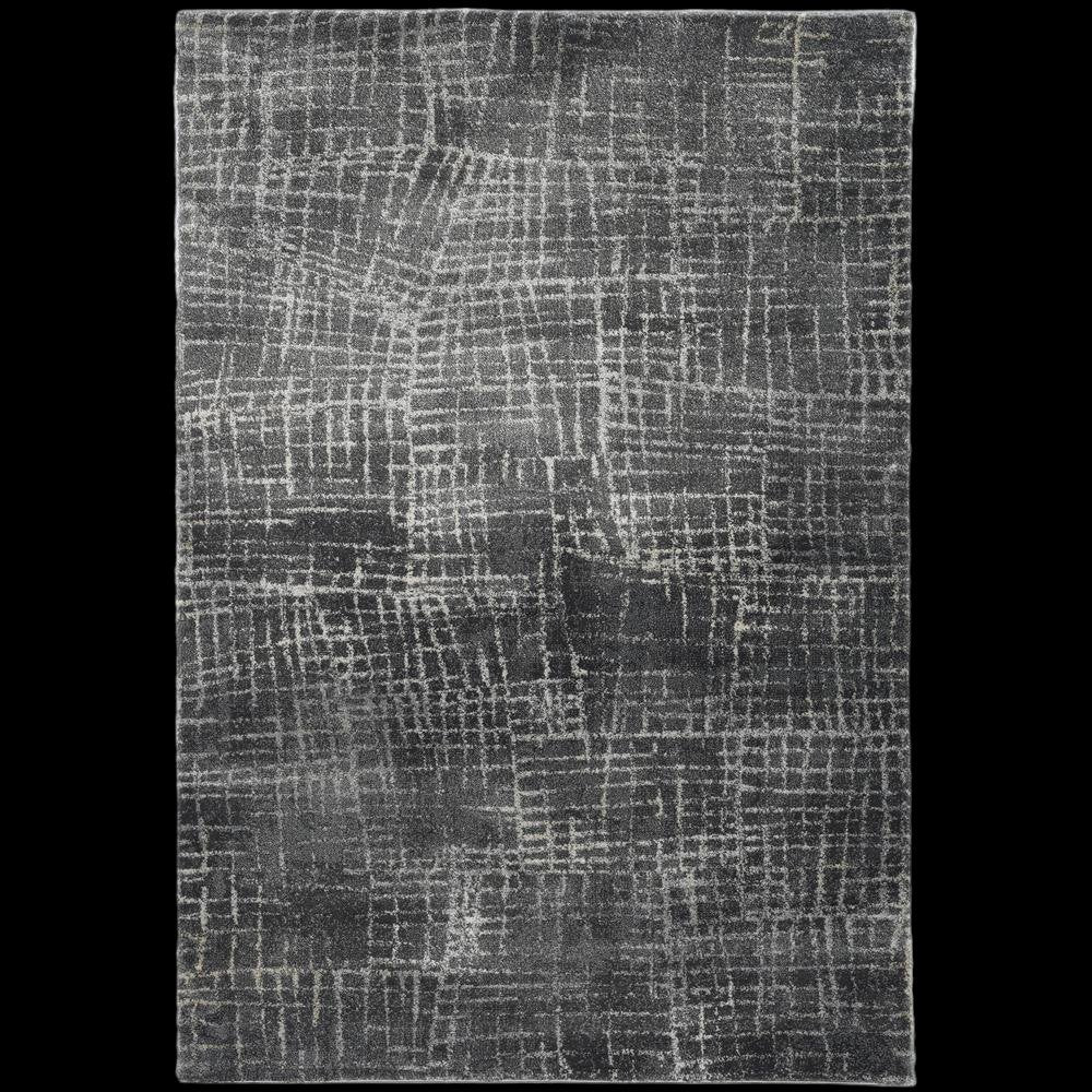 3' X 5' Gray And Dark Gray Abstract Area Rug