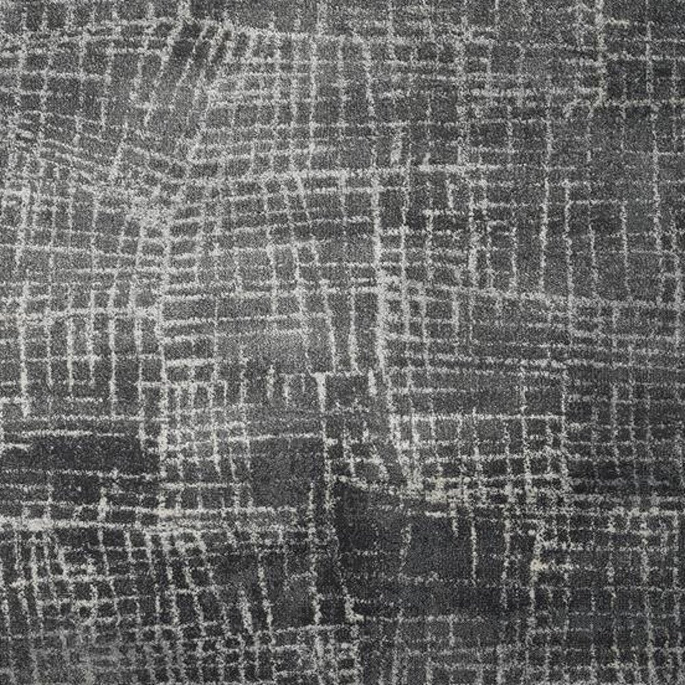 3' X 5' Gray And Dark Gray Abstract Area Rug