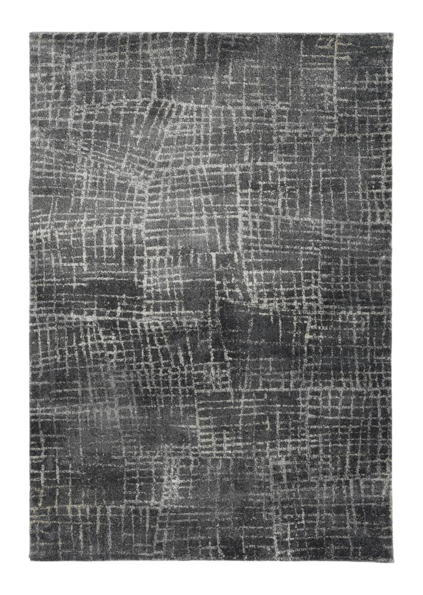 3' X 5' Gray And Dark Gray Abstract Area Rug