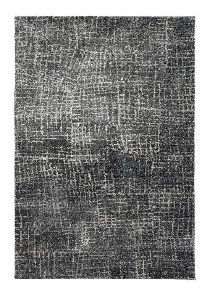 3' X 5' Gray And Dark Gray Abstract Area Rug
