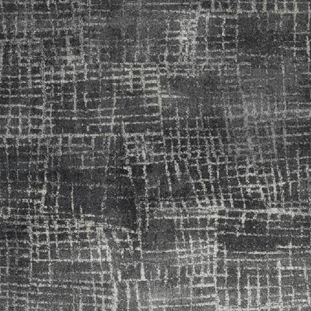 3' X 5' Gray And Dark Gray Abstract Area Rug