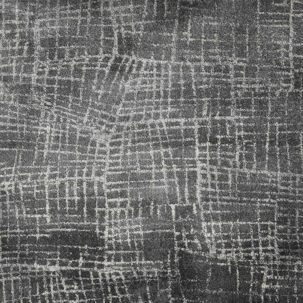3' X 5' Gray And Dark Gray Abstract Area Rug