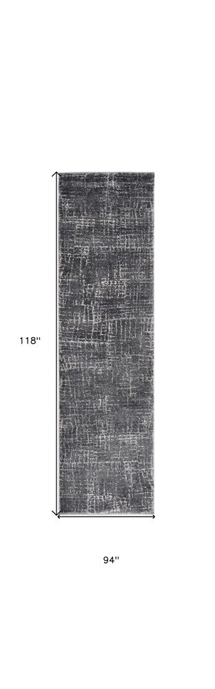 3' X 5' Gray And Dark Gray Abstract Area Rug