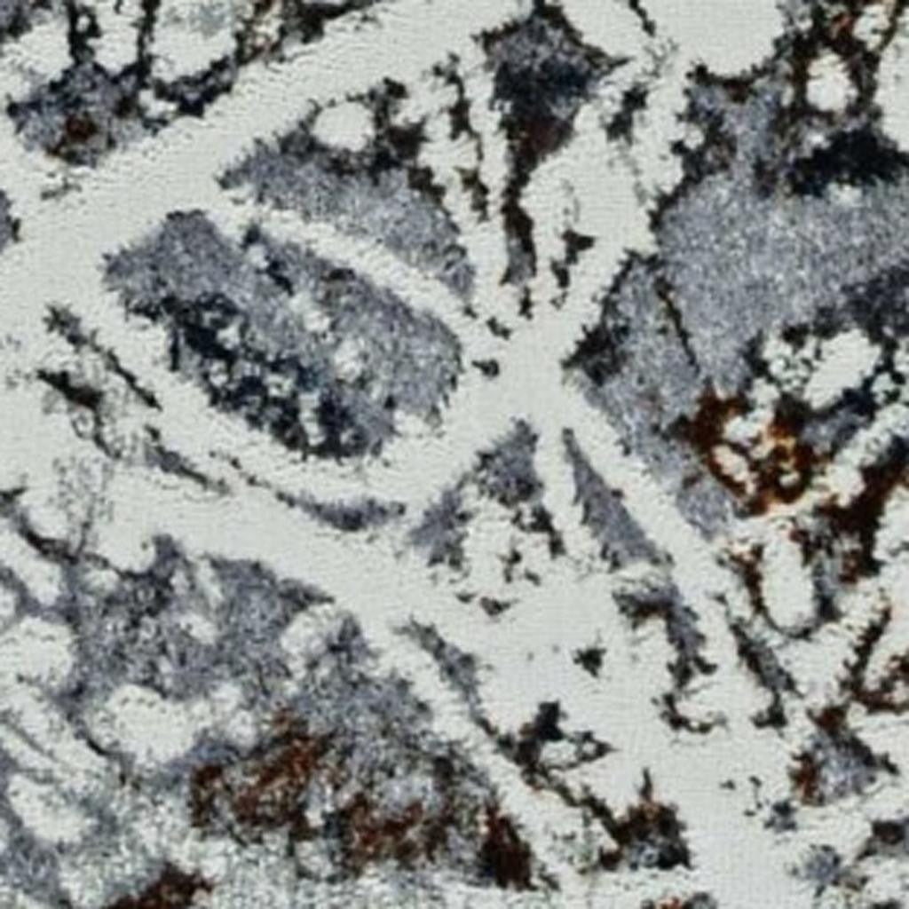 5' X 8' Ivory Gray And Brown Abstract Area Rug