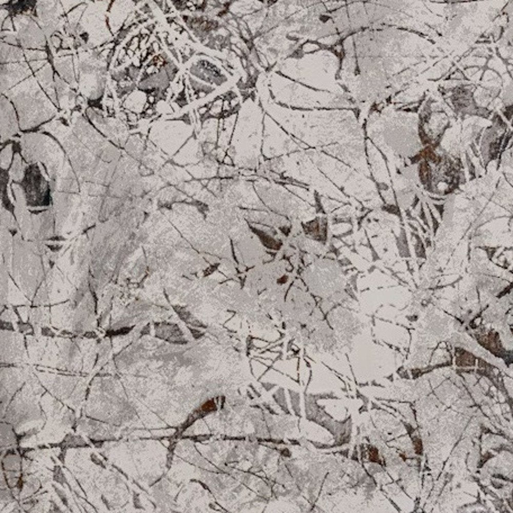 5' X 8' Ivory Gray And Brown Abstract Area Rug