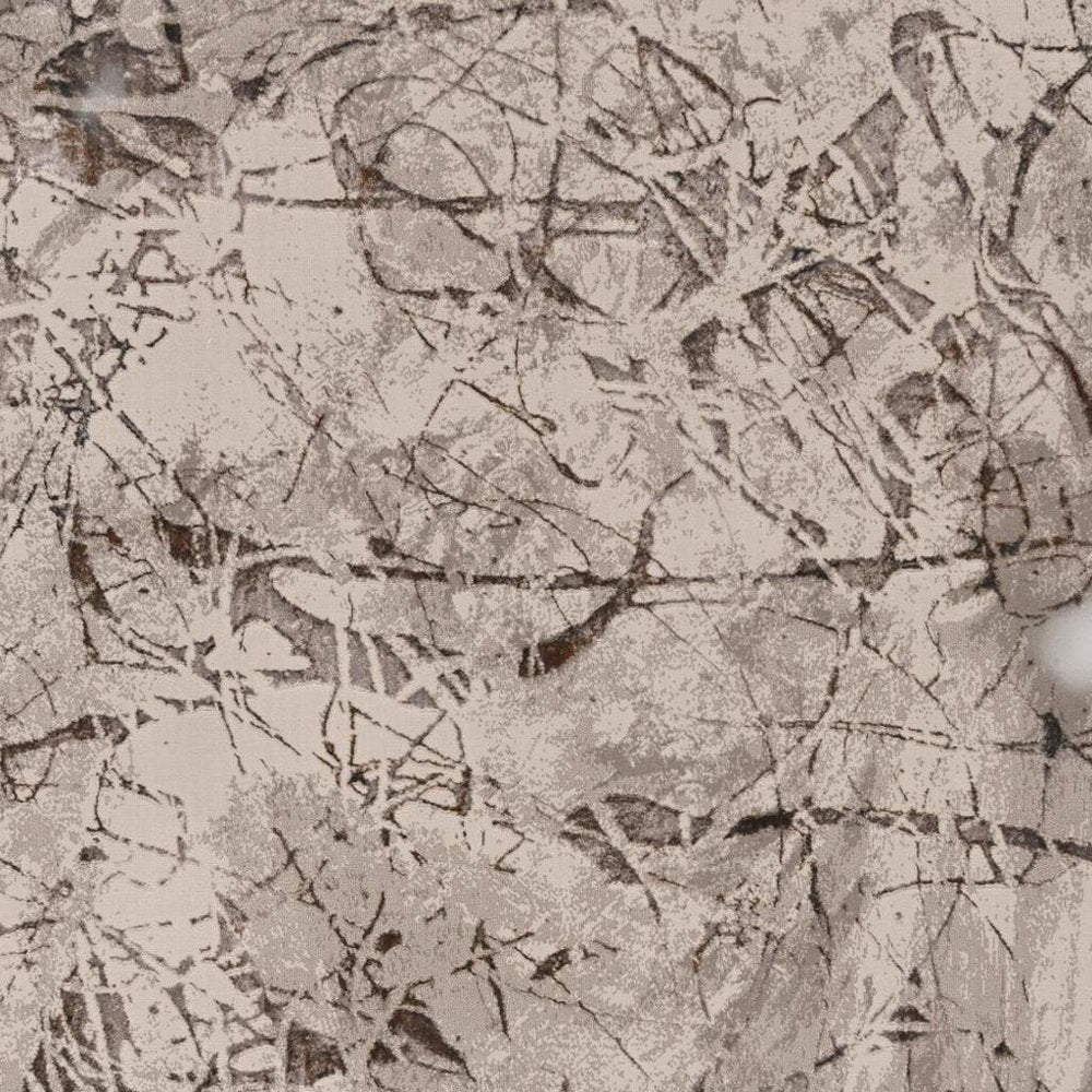 5' X 8' Ivory Gray And Brown Abstract Area Rug