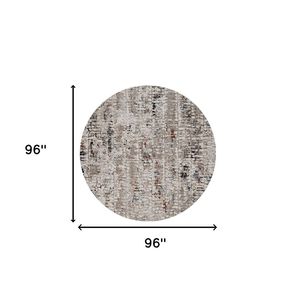 5' X 8' Beige And Gray Abstract Distressed Area Rug