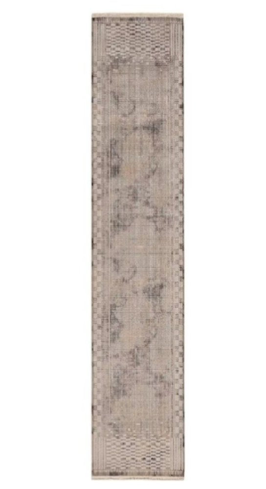 8' Beige And Brown Abstract Round Rug