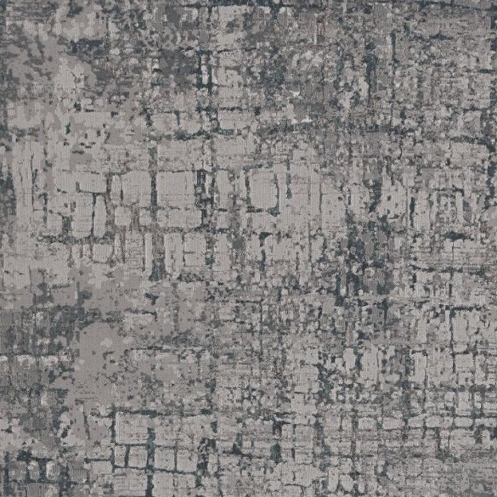 10' X 13' Gray And Ivory Abstract Area Rug