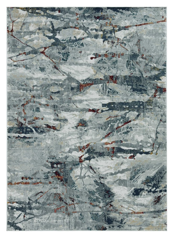 10' X 13' Gray And Beige Abstract Area Rug