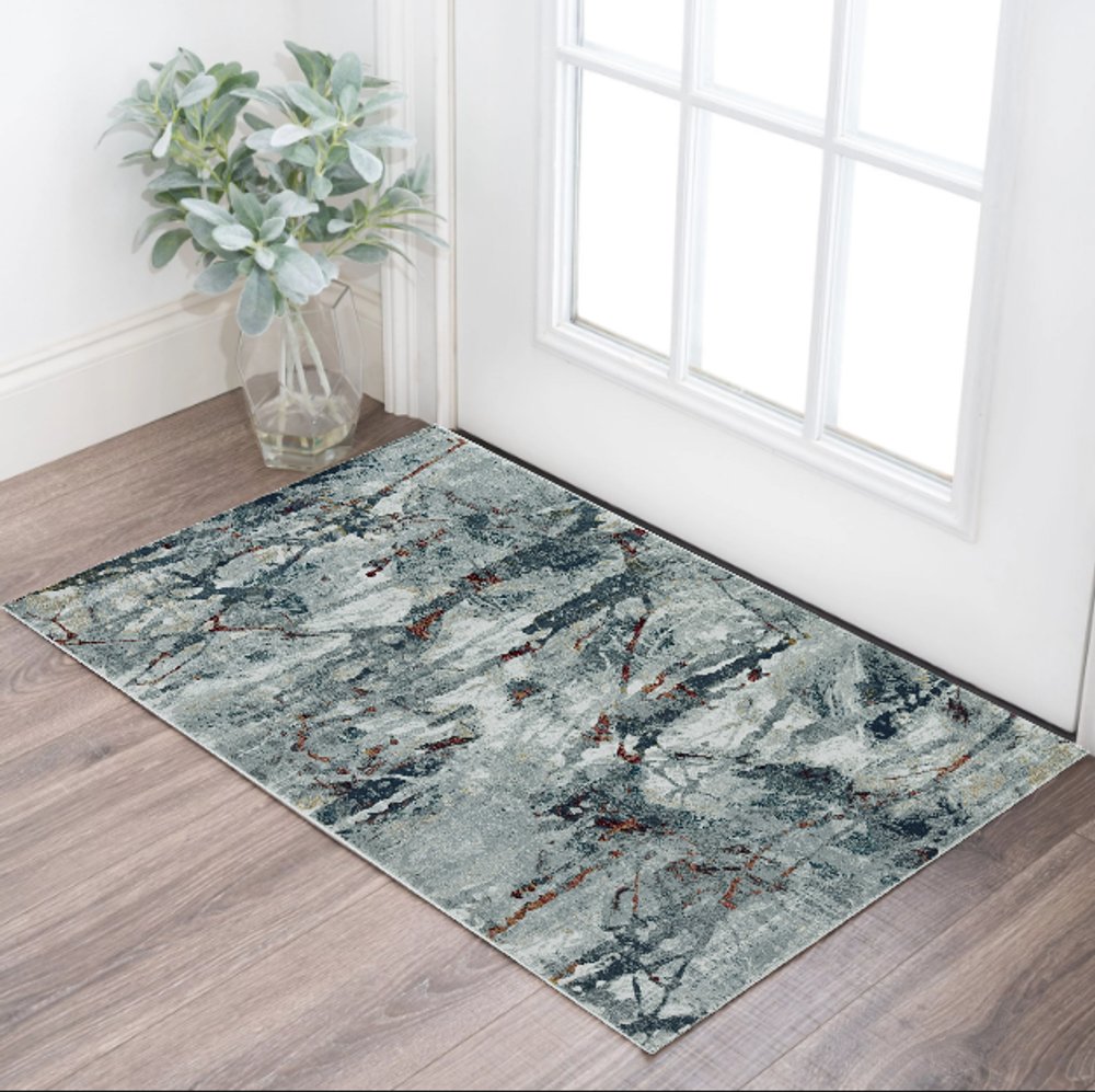 10' X 13' Gray And Beige Abstract Area Rug