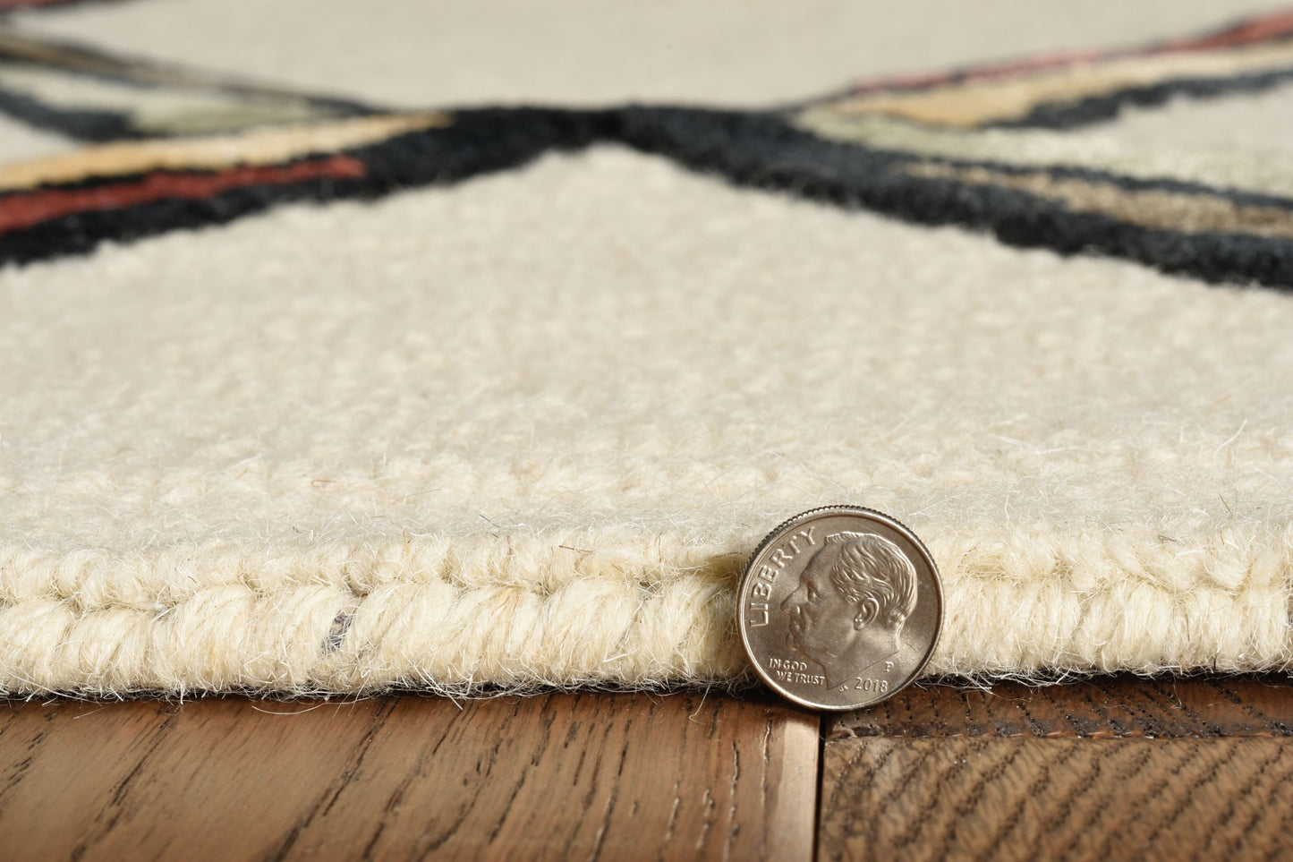 8' Beige Rust And Gold Wool Geometric Hand Tufted Runner Rug