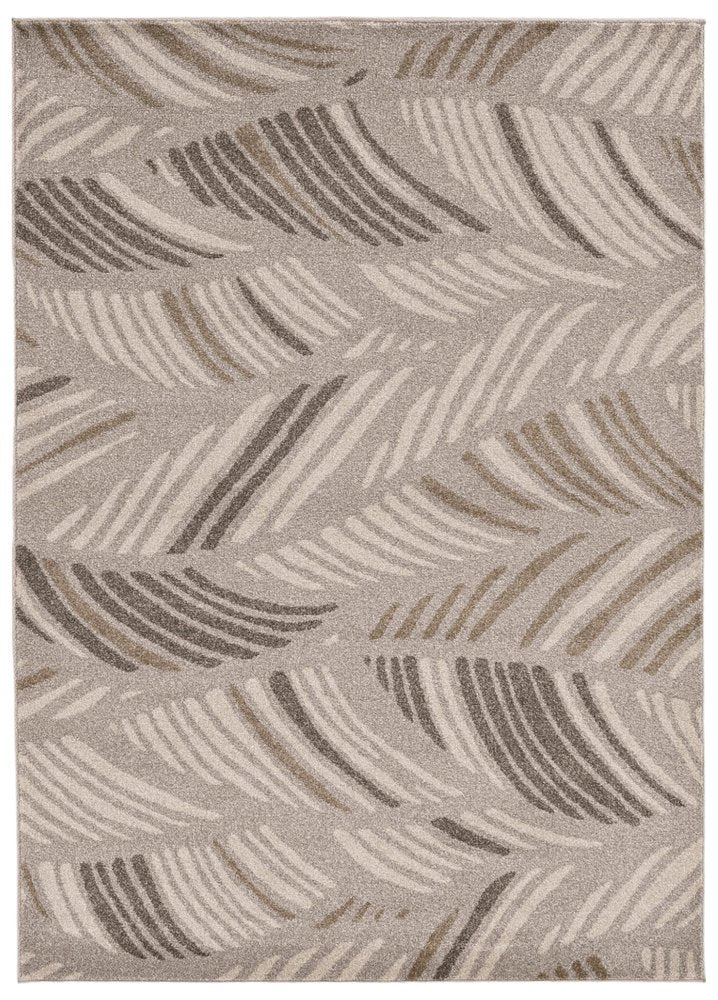 3' X 5' Beige And Brown Tropical Botanical Area Rug