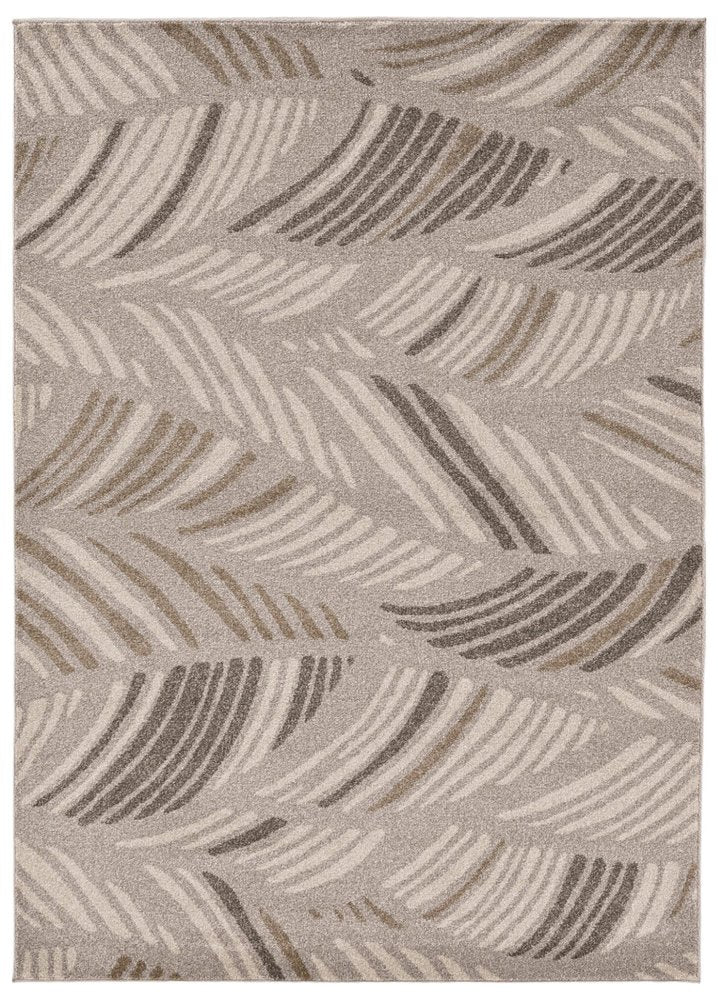 3' X 5' Beige And Brown Tropical Botanical Area Rug