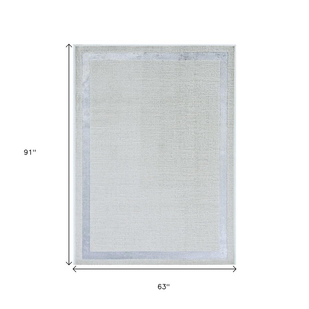 3' X 5' Gray and Ivory Area Rug