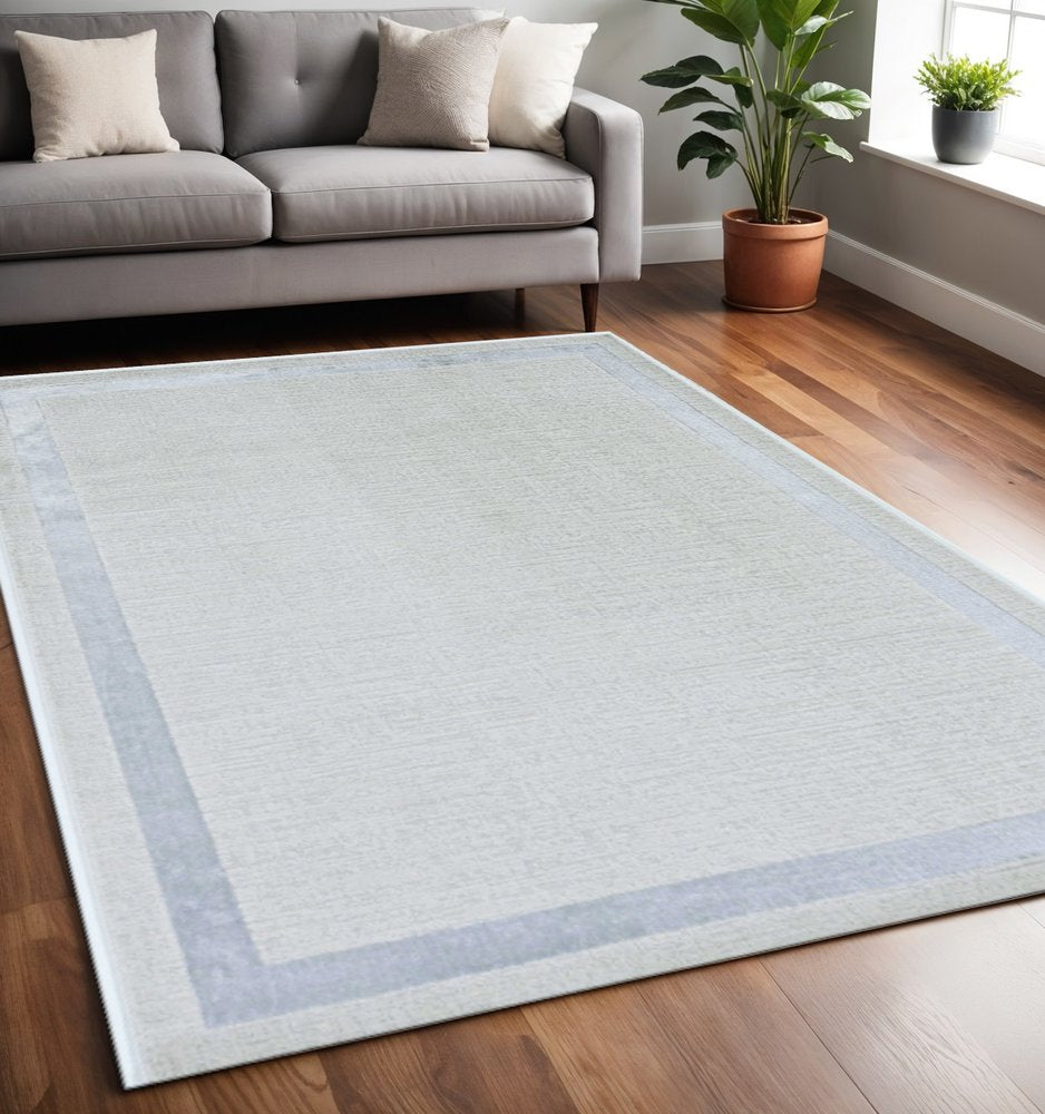 3' X 5' Gray and Ivory Area Rug