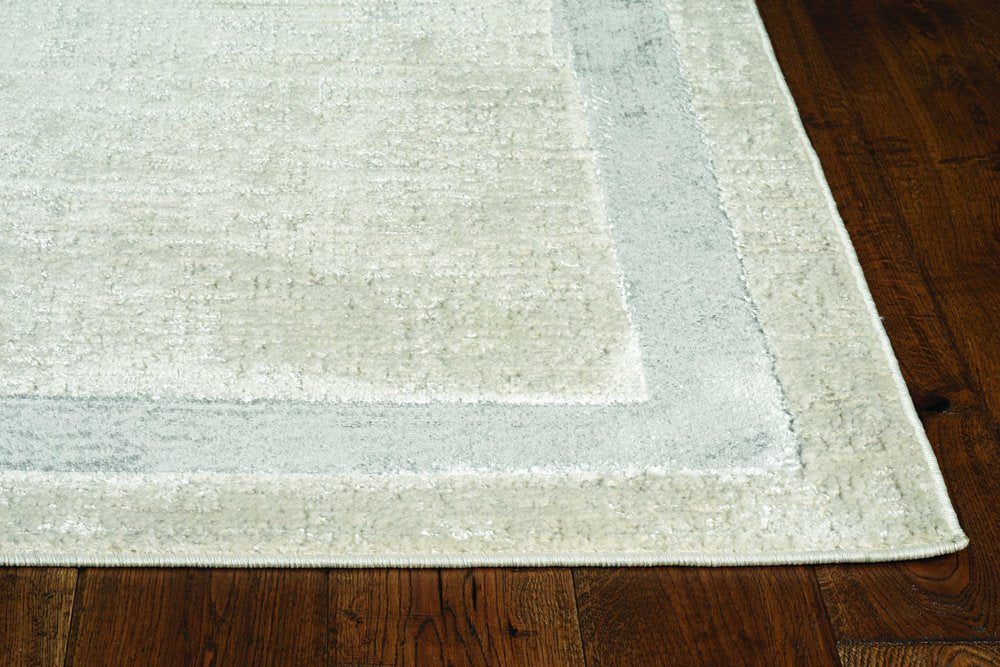 3' X 5' Gray and Ivory Area Rug
