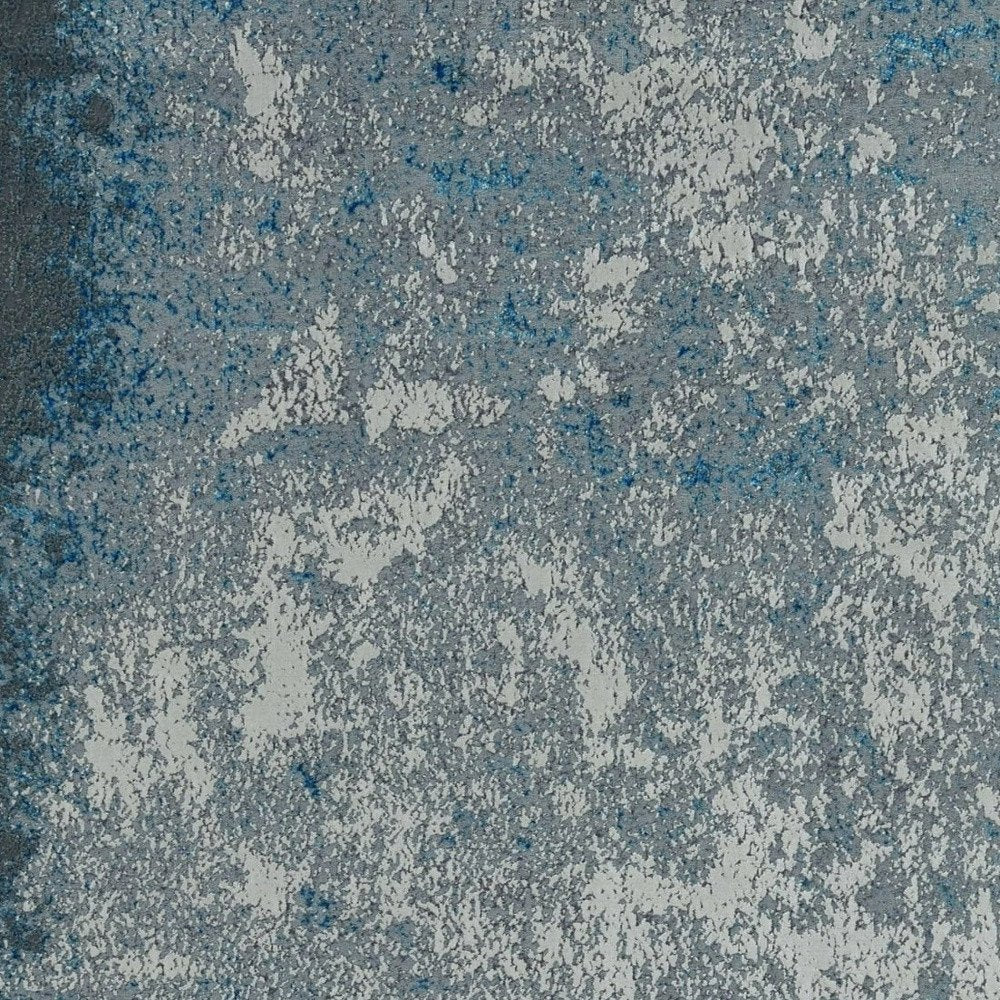 3' X 5' Blue and Silver Abstract Area Rug