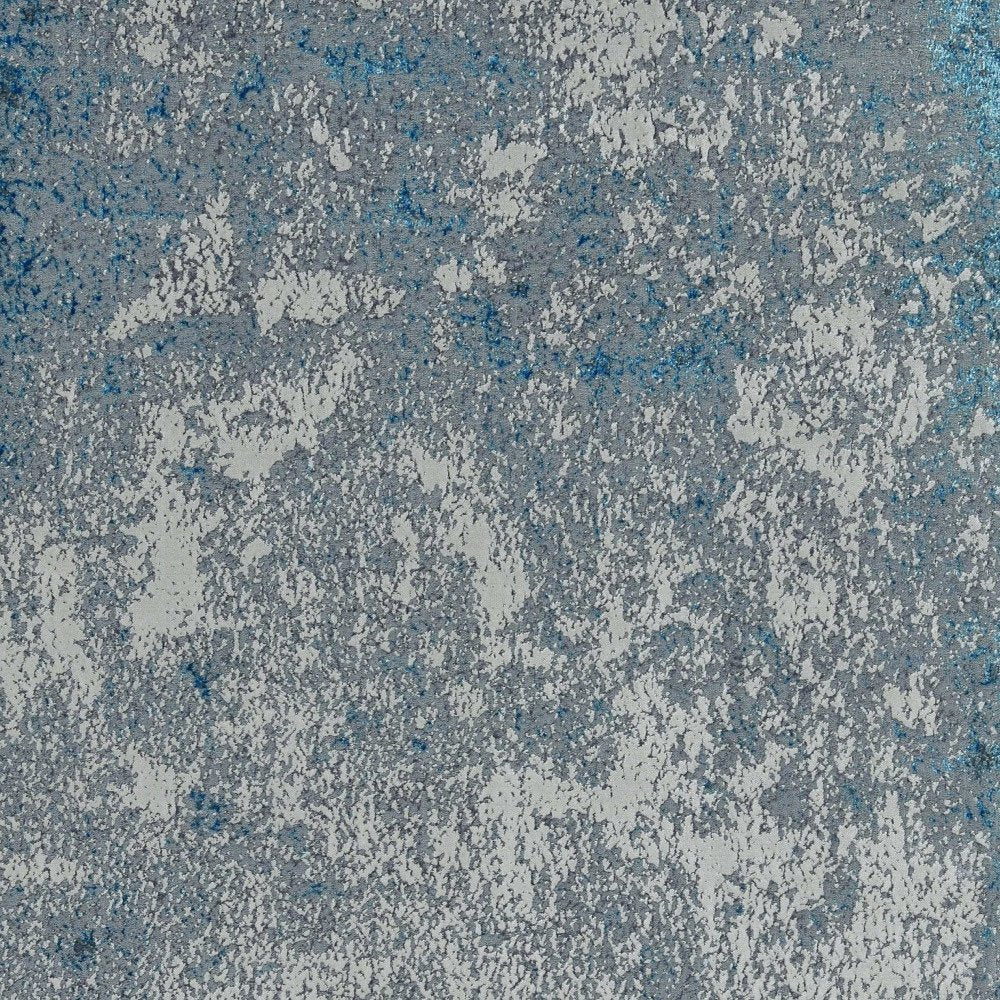 3' X 5' Blue and Silver Abstract Area Rug