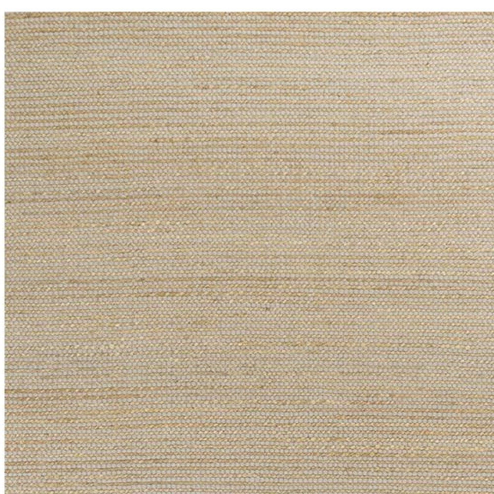 8' X 11' Tan And Ivory Wool Hand Woven Area Rug
