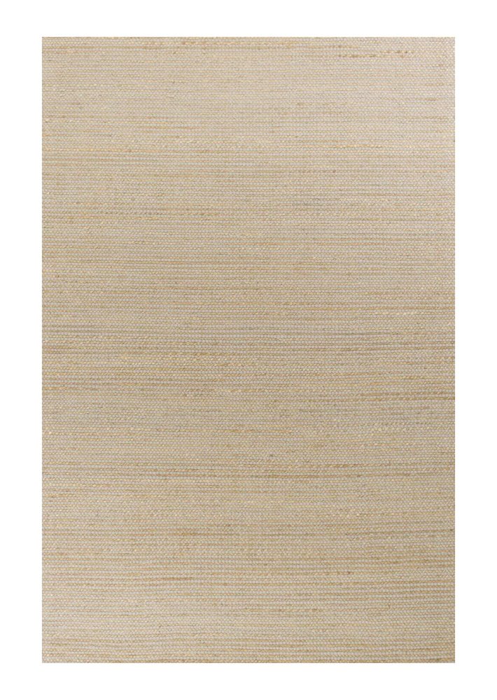 8' X 11' Tan And Ivory Wool Hand Woven Area Rug
