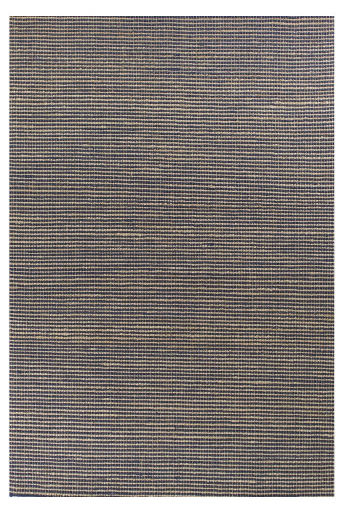 8' X 11' Blue And Beige Abstract Hand Woven Area Rug