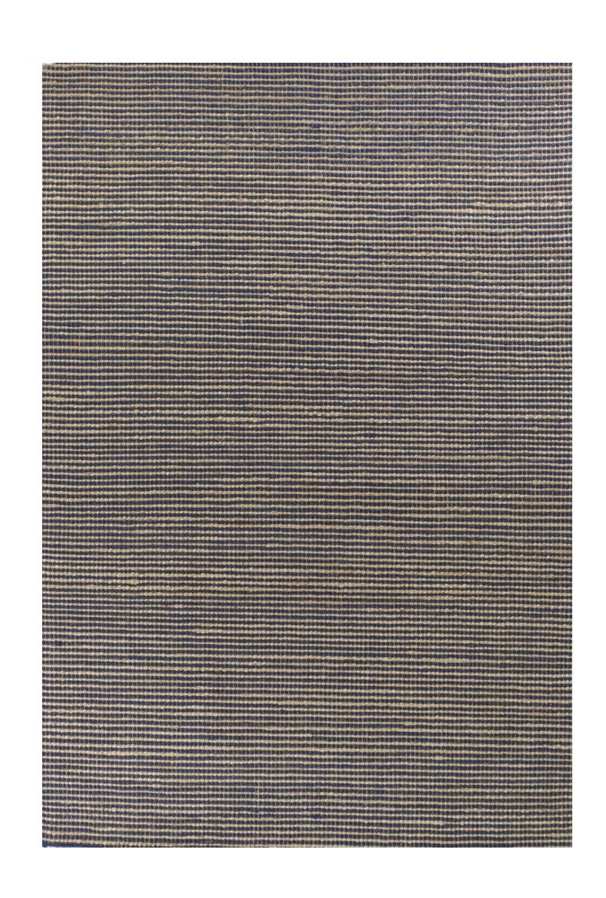 8' X 11' Blue And Beige Abstract Hand Woven Area Rug