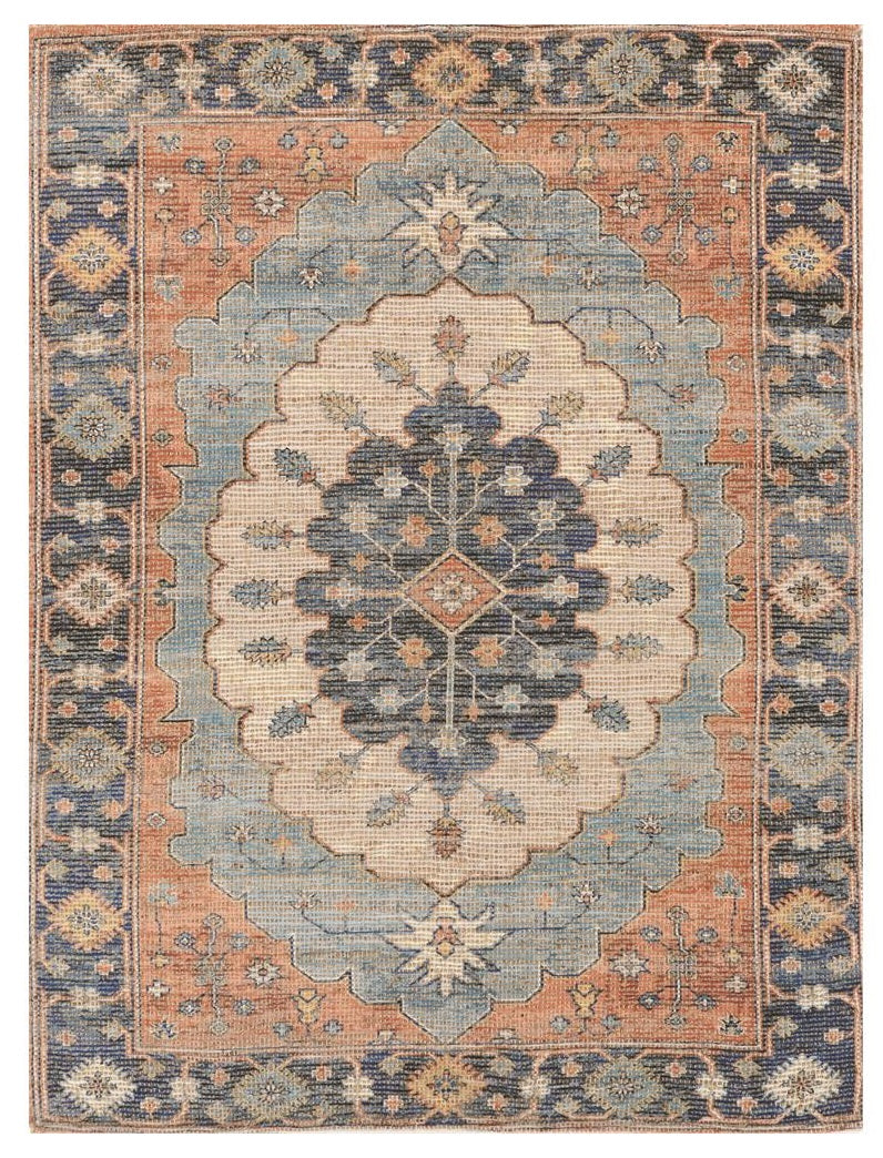 3' X 5' Blue Medallion Hand Woven Area Rug