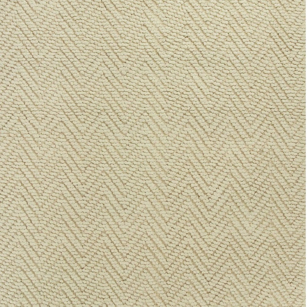5' X 8' Ivory And Beige Jute Chevron Hand Woven Area Rug