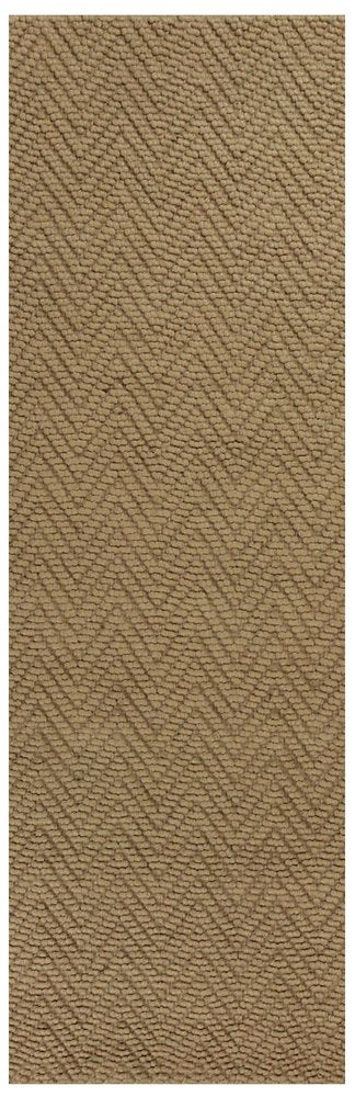 2' X 4' Natural And Brown Jute Chevron Hand Woven Area Rug
