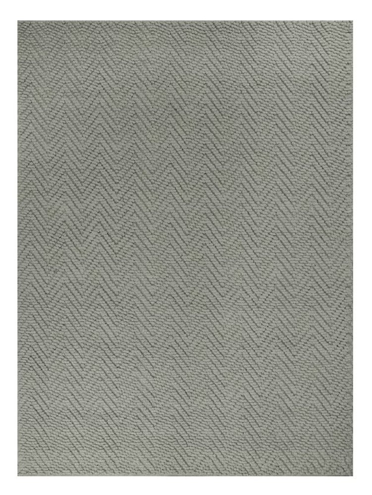 2' X 4' Gray Jute Chevron Hand Woven Area Rug
