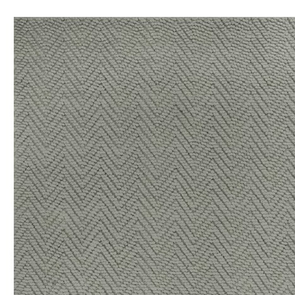2' X 4' Gray Jute Chevron Hand Woven Area Rug