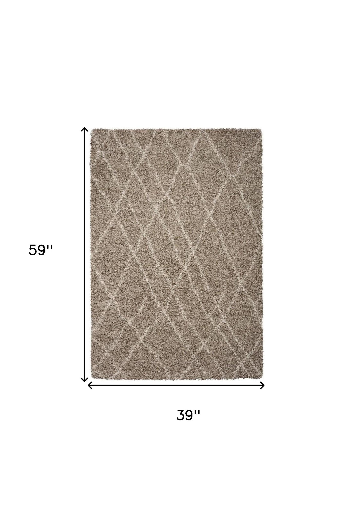 3' X 5' Light Brown Area Rug