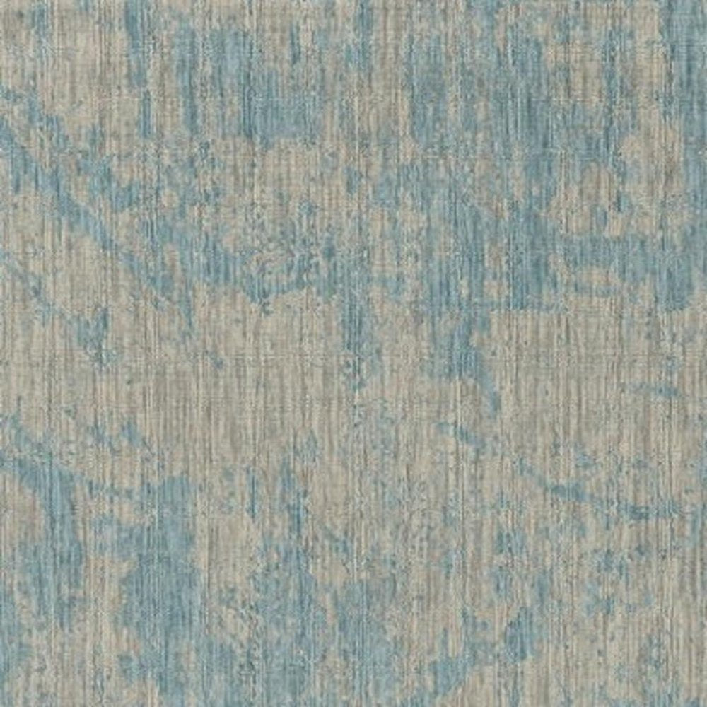 3' X 4' Green And Denim Blue Abstract Area Rug