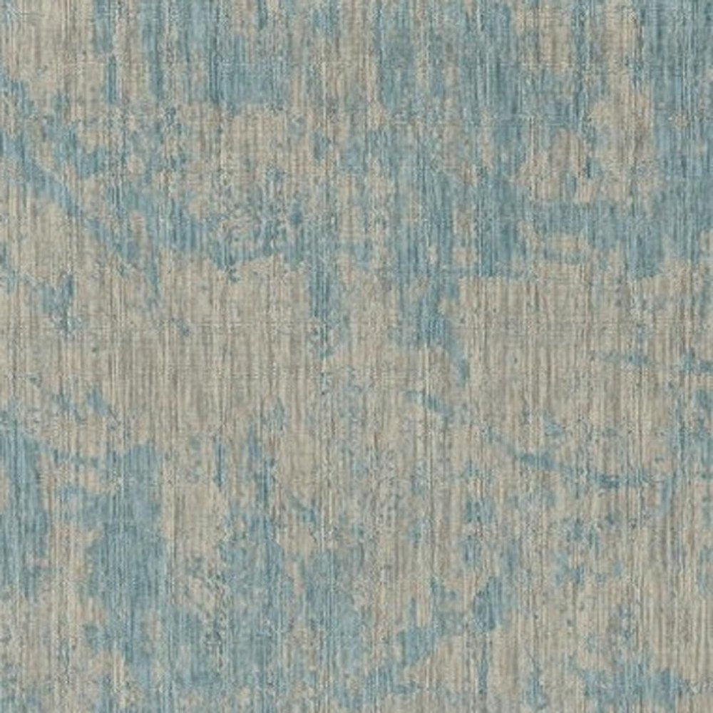 3' X 4' Green And Denim Blue Abstract Area Rug