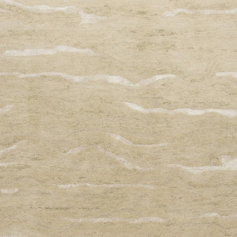 3' X 5' Beige And Ivory Abstract Hand Tufted Area Rug