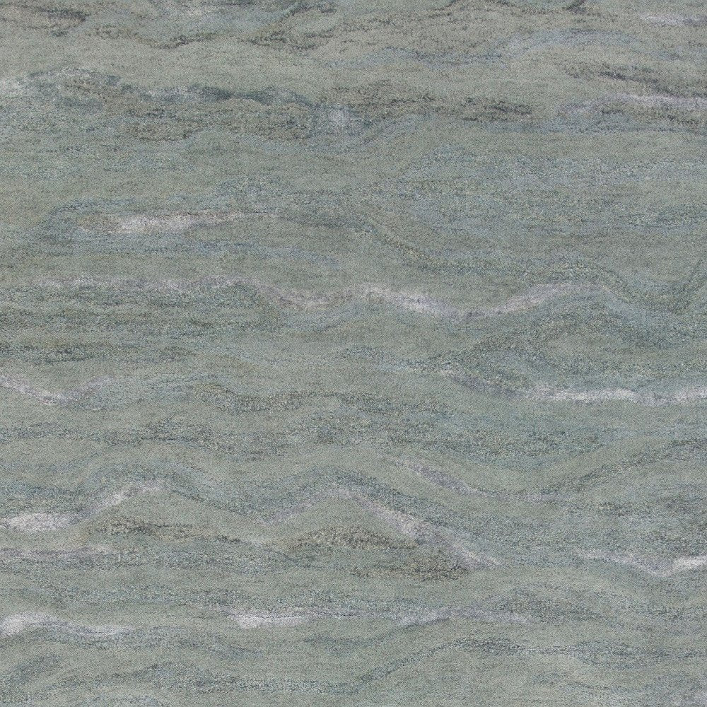 3' X 5' Slate Gray And Ivory Abstract Hand Tufted Area Rug